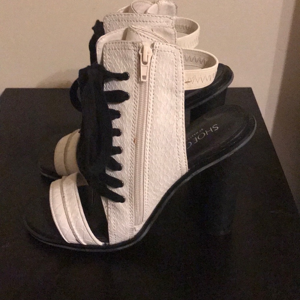 White open toe booties by Shoecult by Nasty Gal